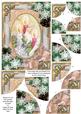 Candle Trio Snow 7x5inch All 4 Corner Stacker Card Front