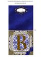 Vintage Blue B Monogram Portrait Fold Card