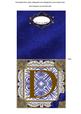 Vintage Blue D Monogram Portrait Fold Card