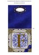 Vintage Blue F Monogram Portrait Fold Card