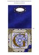 Vintage Blue g Monogram Portrait Fold Card