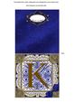 Vintage Blue K Monogram Portrait Fold Card