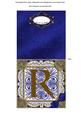 Vintage Blue R Monogram Portrait Fold Card