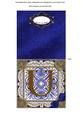 Vintage Blue U Monogram Portrait Fold Card