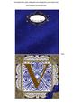 Vintage Blue V Monogram Portrait Fold Card