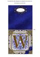 Vintage Blue W Monogram Portrait Fold Card