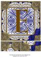 Vintage Blue E Monogram 8inch Picture Sheet