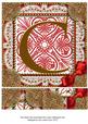Vinatge Red C Monogram 8inch Picture Sheet