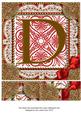 Vinatge Red D Monogram 8inch Picture Sheet