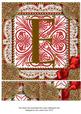 Vintage Red E Monogram 8inch Picture Sheet