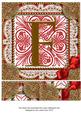 Vinatge Red F Monogram 8inch Picture Sheet
