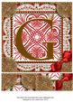 Vinatge Red g Monogram 8inch Picture Sheet