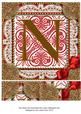 Vintage Red N Monogram 8inch Picture Sheet