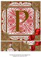 Vinatge Red P Monogram 8inch Picture Sheet