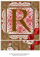 Vinatge Red R Monogram 8inch Picture Sheet