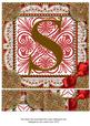 Vinatge Red S Monogram 8inch Picture Sheet