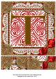 Vintage Red T Monogram 8inch Picture Sheet