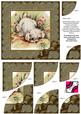 Cute Puppy Scallop 6in Duo Corner Stack Card Front
