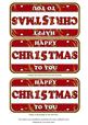 Red Gold Happy Christmas Number Plate Dl Folded Card