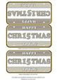 Silver Metallic Happy Christmas Number Plate Dl Folded Card