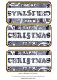 Blue Fancy Happy Christmas Number Plate Dl Folded Card
