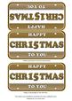 Gold Metallic Happy Christmas Number Plate Dl Folded Card