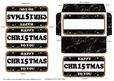 Black Swirl Christmas Number Plate Mini Card Envelope Aio