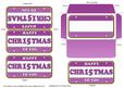 Purple Met Christmas Number Plate Mini Card Envelope Aio