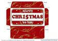 Red Gold Happy Christmas Number Plate Envelope