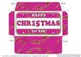 Pink Gold Happy Christmas Number Plate Envelope