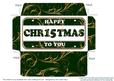 Green Gold Happy Christmas Number Plate Envelope