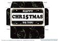 Black Swirl Happy Christmas Number Plate Envelope