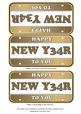 Gold Metallic New Year Number Plate Dl Folded Card