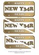 Gold Metallic New Year Number Plate Dl Corner Stacker