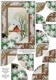 Christmas Scene Snow 7x5inch All 4 Corner Stacker