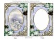Blue Church Snow 7x5in Card Picture and Shaker Frame