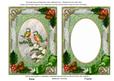 Christmas Blue Tits Holly 7x5in Picture and Shaker Frame