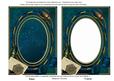 French Navy Vines Roses Plain 7x5in Picture and Shaker Frame
