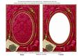 Cerise Damask Rosebud Plain 7x5in Picture and Shaker Frame