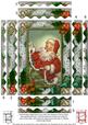 Santa Holly 7x5in Spiral Wavy Edge Stacker