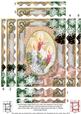 Candle Trio Snow 7x5in Spiral Wavy Edge Stacker