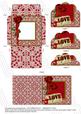 Red Rose Love is Card Envelope Scallop Bottom Stacker Aio