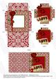 Red Rose Love is Mini Card Envelope Block Stacker Aio