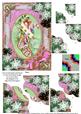 Christmas Stocking Snow 7x5in Scalloped Duo Corner Stacker