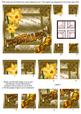 February Daffs Gold Birthday 4 Corner Stacker Card Front