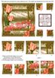 March Tulips Gold Birthday 4 Corner Stacker Card Front