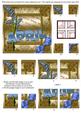 April Bluebells Gold Birthday 4 Corner Stacker Card Front