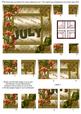 July Lily Gold Birthday 4 Corner Stacker Card Front