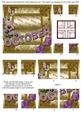 October Pansy Gold Birthday 4 Corner Stacker Card Front
