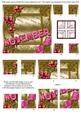 November Flower Gold Birthday 4 Corner Stacker Card Front